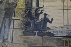 Chicago Illinois Uptown Station Post Office Mural 60640 Detail