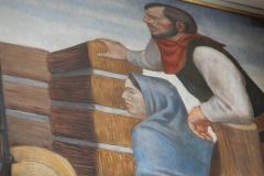 Glen Ellyn Illinois Downtown Post Office Mural Detail