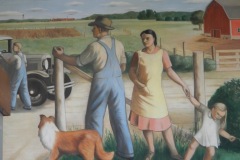 Grand Ledge Michigan Post Office Mural 48837 Detail