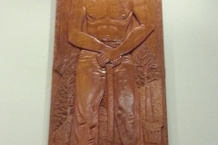 Former Greeneville Tennessee Post Office 37743 Wood Carving Man