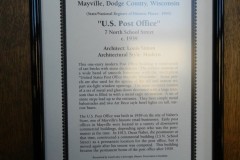 Mayville Wisconsin Post Office 53050 Artifacts