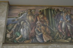 Saint Louis Missouri Main Post Office Mural George Rogers Clark and Daniel Boone Left Side